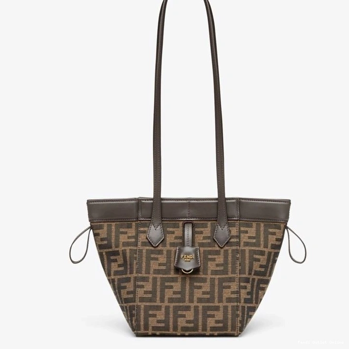 Cheap Origami Fabric In FF Bag Mini Motif Fendi Brown 0721